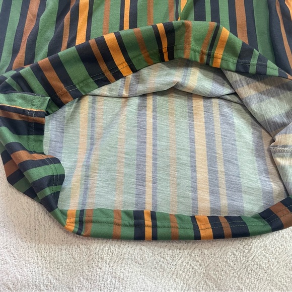 Man Green, Gold and Multicolor Striped Men's Shirt Size XL NWT - Picture 7 of 10